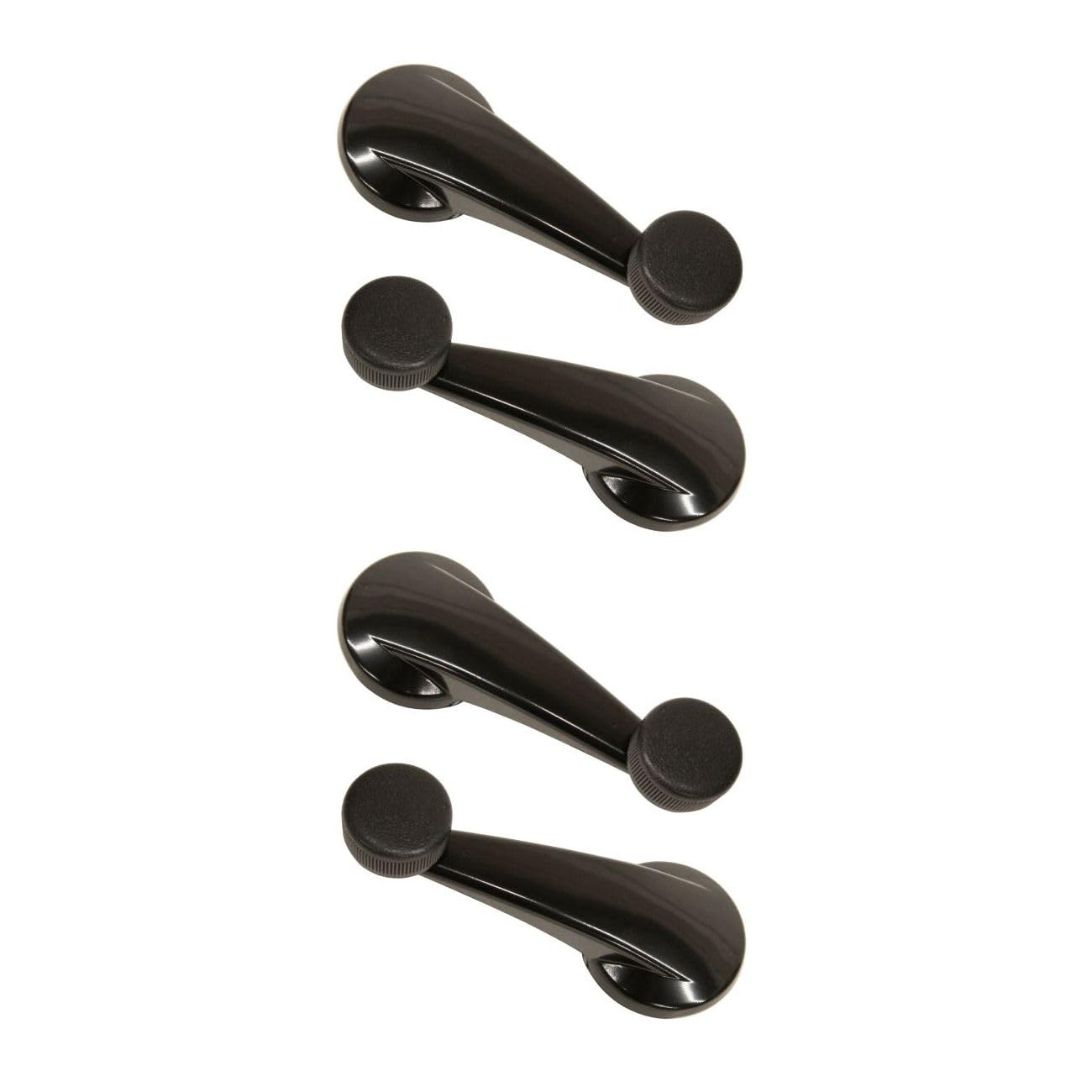 alxiang 4pcs - Manual Window Crank Handle Black Driver Passenger (Smooth Black) for Chevy for Blazer 95-97 for S10 94-97,for GMC for Jimmy 95-97 for Sonoma 94-97,for Olds for Bravada 96-97