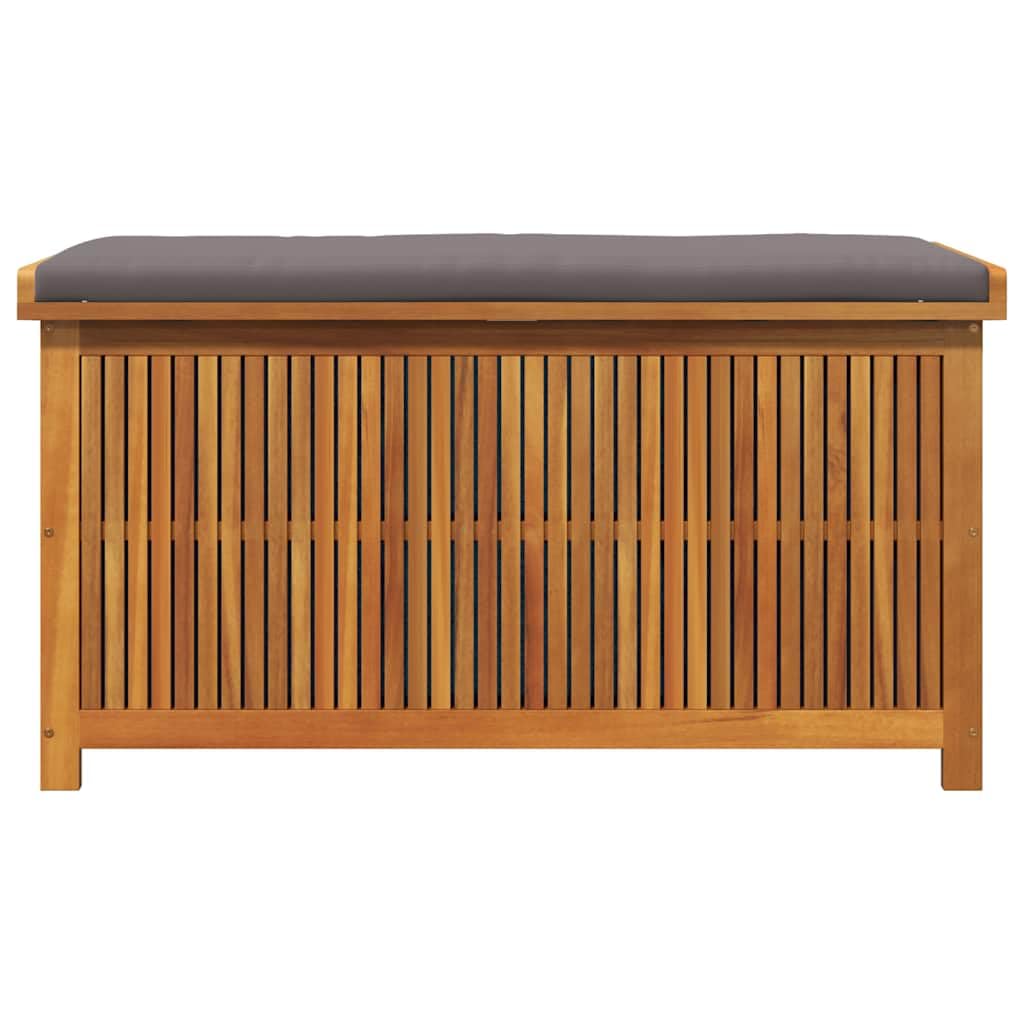 Boîte de rangement en acacia 113 x 50 x 60,5 cm avec coussin