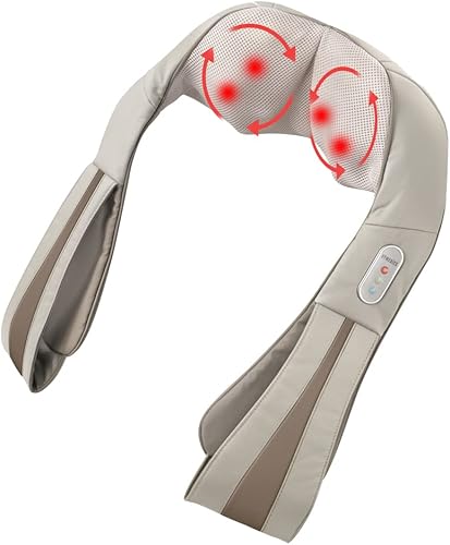 Homedics Masajeador de cuello masajeador de cuello Shiatsu hombros y espalda con 3 velocidades cambios de dirección y correas prácticas Releif
