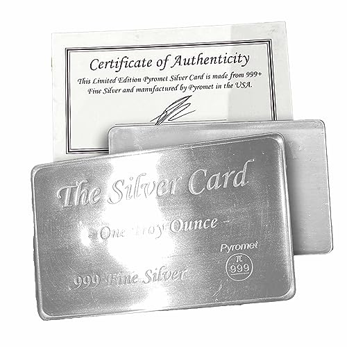 Pyromett999 Silver Card 999+ one Ounce w/COA Minted by Pyro-met999