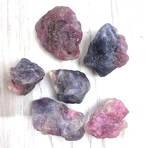 Ourona 1pc natürlicher rosa Turmalin roher rauer Stein Quarzkristall Rock Healing Mineral Specimen Aquarium Home Room Decoration Gemstone-1pc 20-40mm Random