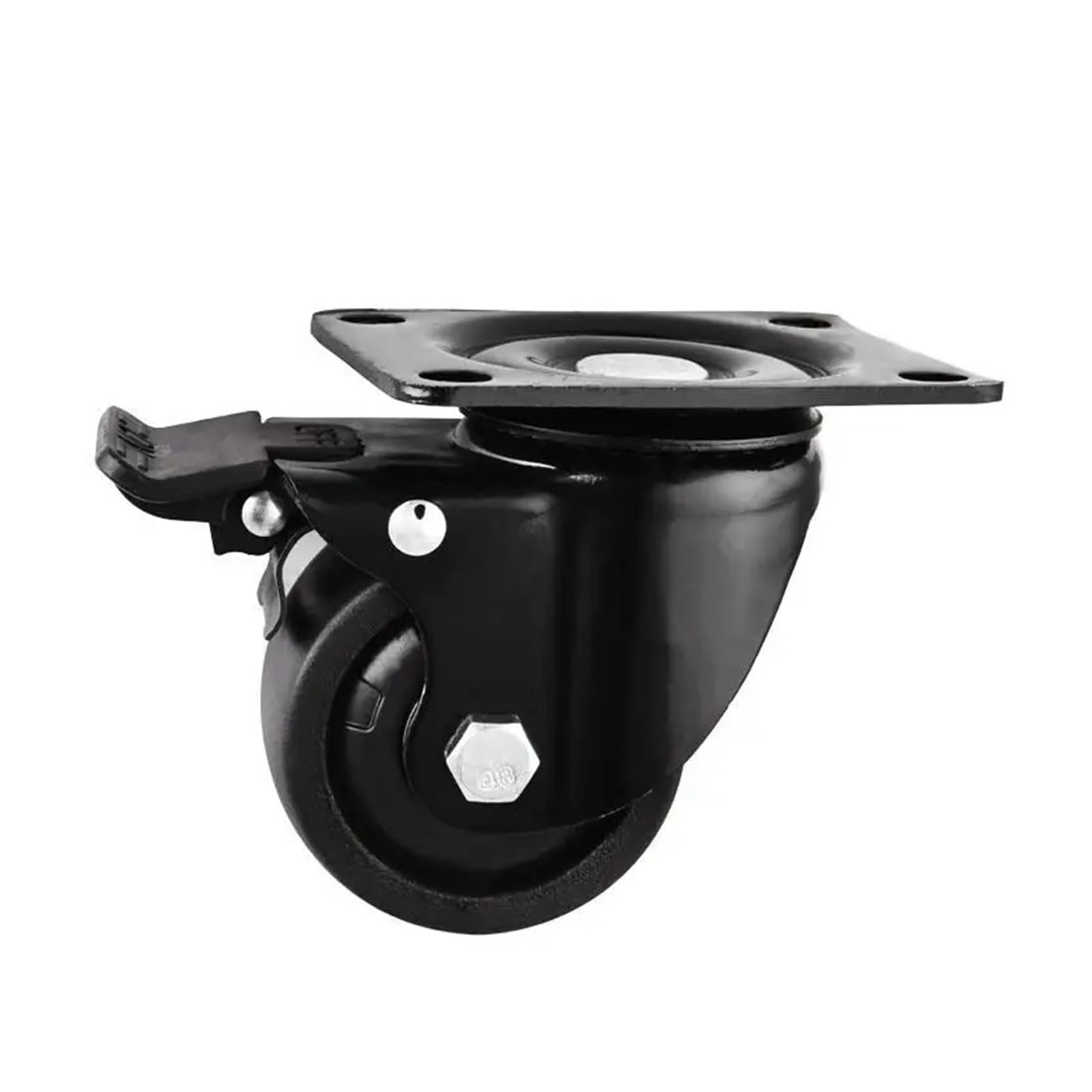 MXXDMOPD 1 Piece 2.5 inch Low Nylon Denim Wheel Medium Heavy Duty Industrial Swivel Brake Caster Bearing