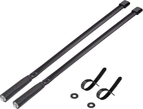 Miniatura 5 de Bingfu Antena plegable CS Tactical SMA hembra, paquete de 2 unidades de doble banda VHF UHF 136-520MHz antena de 18.5 pulgadas para Kenwood Baofeng