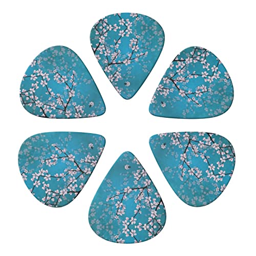 Lot de 6 médiators japonais Cherry Flowers pour guitare acoustique, guitare électrique, basse, ukulélé – fins, moyens et… - Les Beatles, Paul McCartney, John Lennon, RIngo Starr, George Harrison Lot de 6 médiators japonais Cherry Flowers pour guitare acoustique, guitare électrique, basse, ukulélé - fins, moyens et… – Image 5