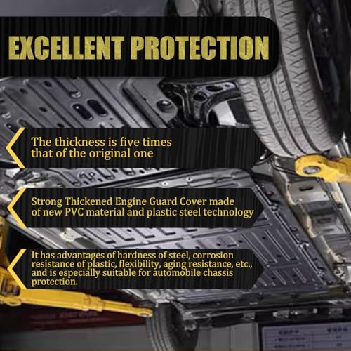 Image of New Engine Splash Shield Fit for Audi Q5 2009-2017 Under Engine Cover Compatible with Q5 2010-2016 Engine Guard Fit for Q5 2011 2012 2013 2014 2015 Front Engine Gearbox Guard