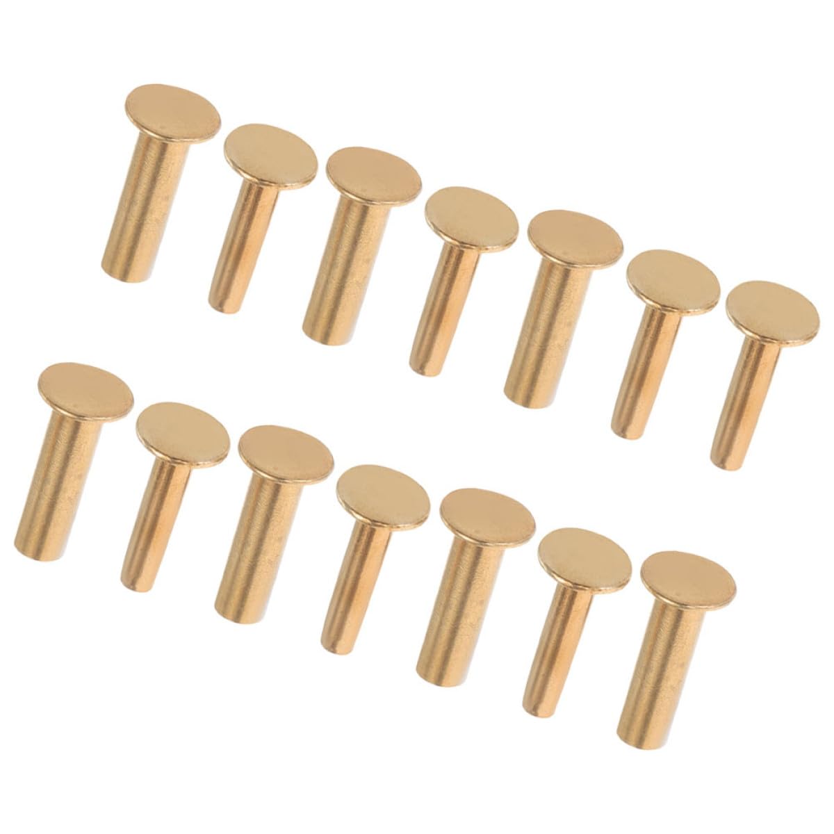 SOLUSTRE Set 7 Paia Rivetti in Rame per Manico da Cucina Fissaggio Sicuro e Facile Installazione Manici per Fai da Te e Riparazioni