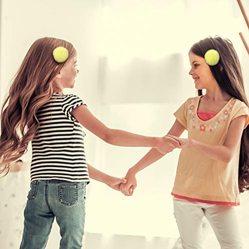 12 Pieces Ball Pompom Hair Clips Tie 2" Fall Winter Pompom Baby Hair Clip Pom Fur Clips Cute Pom Pom Hair Barrettes Colorful Fluffy Ball Fur Barrettes For Toddlers Baby Girl Women Hair Accessories #TOP6