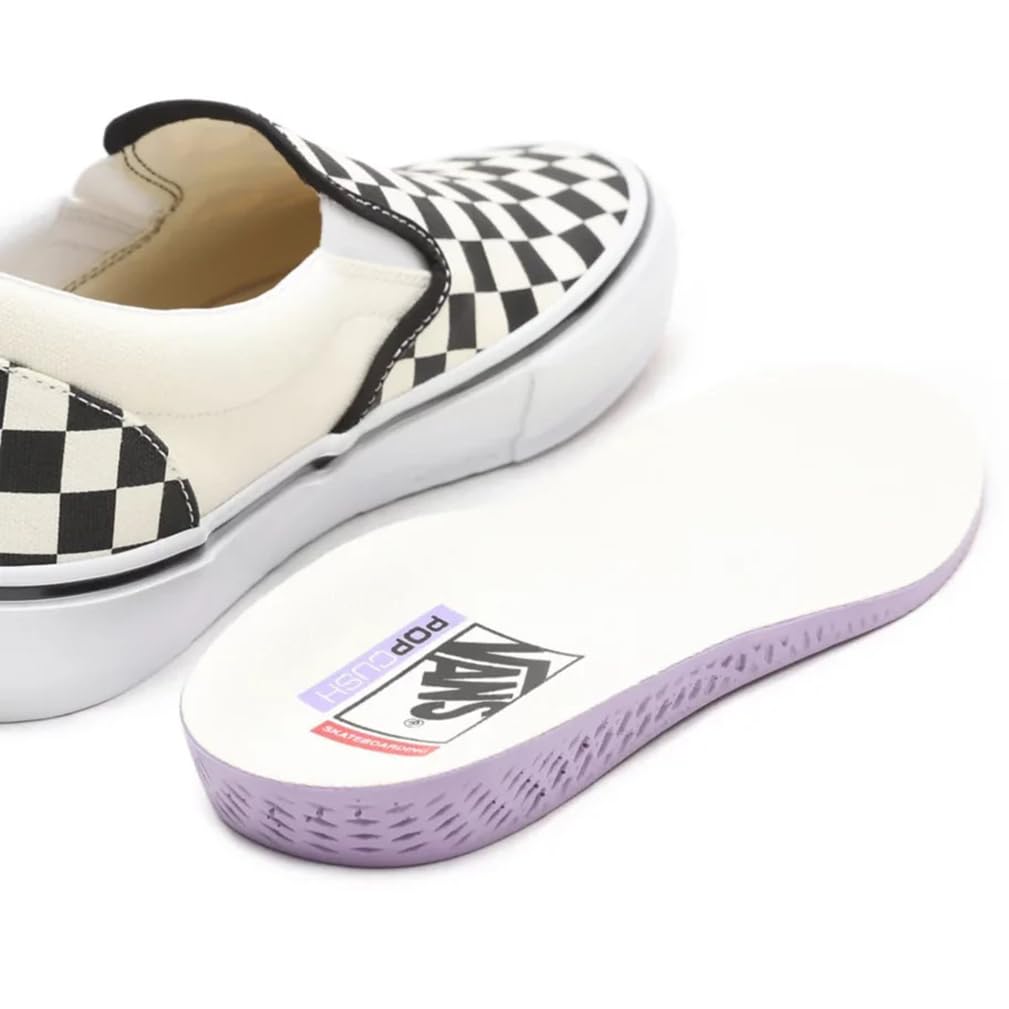 VANS Slipon Scacchi Skateboard Scarpe Sportive Sneakers Unisex Adulto Versione Skateboard Soletta Estraibile 2025 (Checkerboard, Sistema Taglie Calzature EU, Adulto, Numero, Media, 38)