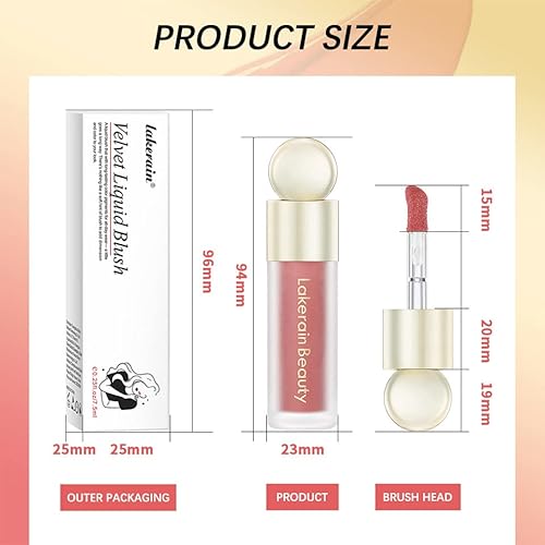 Meicoly Matte Dewy Liquid Blush,Super Natural Cream Blush Stick For Cheeks,Silky Smooth Soft Pinch Long-Lasting Waterproof And Sweat Proof Blush Makeup,Cruelty-Free,01,Bliss,Nude Pink #TOP7