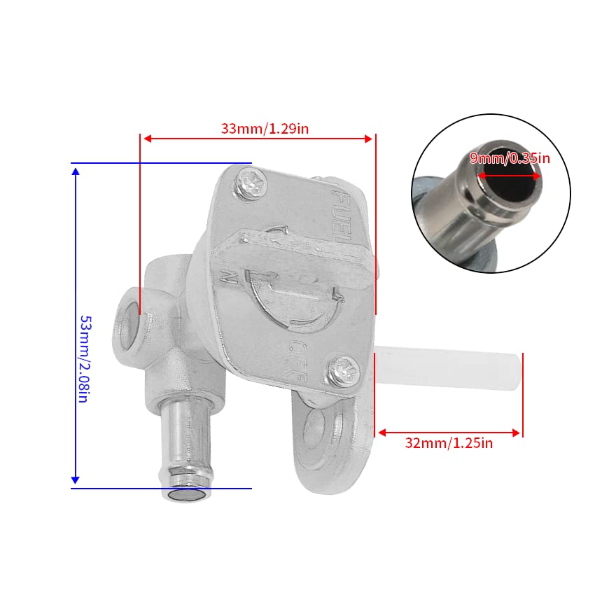 Gas Fuel Tank Switch Valve Petcock Replacement OEM: 4KM-24500-00 4KM-24500-01 4KM-24500-10, OEM: 4KM-24500-11 4KM-24500-20, for Yamaha FZ400 1997 for Yamaha FZS600 Fazer for Yamaha YZF R1 YZF-R1