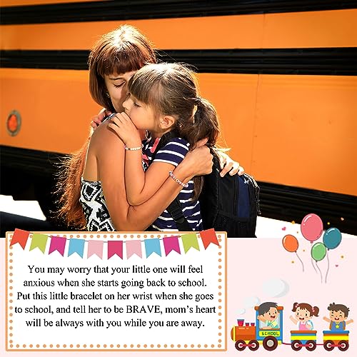 UPROMI First Day of Prek/Kindergarten/1st Grade/2nd Grade Gift, Back to School Bracelet Mommy and Me2