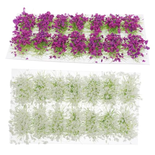 MINAOLULUS 2箱 レジン製のリアルな草房 クラスター箱 砂テーブル装飾に で自由にカット可能 模型やジオラマの風景デコレーション用