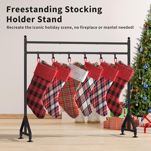 Christmas-Stocking-Holder-Stand-with-8-Hook-Heavy-Duty-Freestanding-Christmas-Stocking-Stand-for-Floor-Metal-Holiday-Decor-Hanger-Display-for-Home-Floor-Living-Room Christmas Stocking Holder Stand with 8 Hook Heavy Duty Freestanding Christmas Stocking Stand for Floor Metal Holiday Decor Hanger Display for Home Floor Living Room