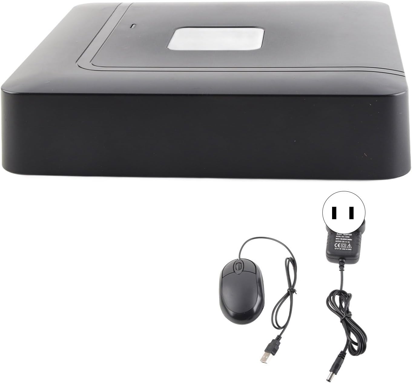 4 Channel Video Recorder, Real Time Synchronous Recording Multi Channel Playback HD Display 1920x1080, with USB Backup and Motion Detection, for Security CCTV DVR NVR (100-240V US Standard)