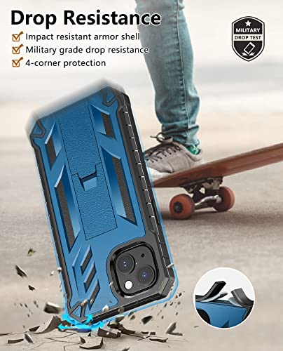 Soios IP13-BLUE For Iphone 13 Case Protective Cover: Iphone 14 Case Heavy Duty Military Grade Hard Protection Shock Proof Grip thumb #3
