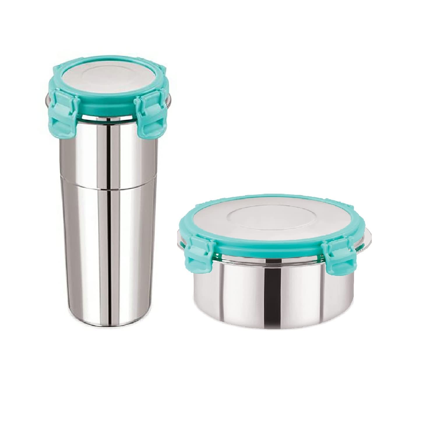 LIPSA ENTERPRISE Leak Proof Click and Seal Lock Stainless Steel Storage/Air Tight Tiffin Container/Lunch Container with Steel lid Fusion (600+350 ml) (B0BTPQ6783) Amazon Price History, Amazon Price Tracker