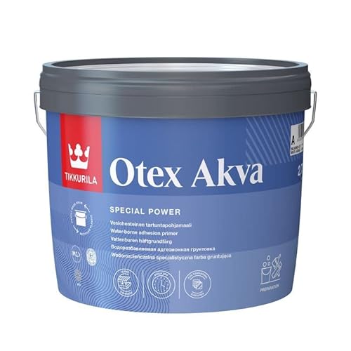 TIKKURILA Otex Akva - Quick Drying & Durable Matt Adhesion Primer (Water-Based) - 3 Litres