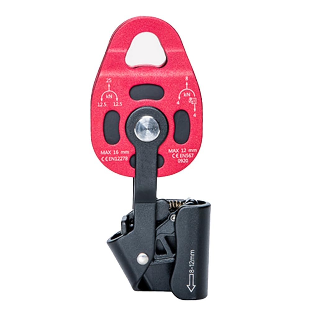 Bloepum Ascender Lifting Pulley 4KN Climbing Locking Rigging Lifter Outdoor Portable Emergency Mountaineering Equipment