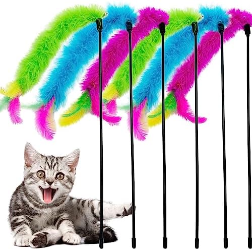 Feather Teaser Cat Rod With Bell - InLong