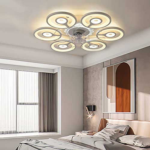 Ventilador de Techo con Luces y Ventilador silencioso Ceilispeed con Control Remoto, Luces de Techo con Temporizador para Sala de Estar, Comedor, iluminación de Ventilador/D