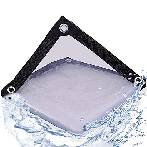 DKLE 2x4m Bâche Transparente, Rideaux Pare-Brise Résistants Et Imperméables, Extérieur Bâche Transparente, Serres, Panneaux, Toitures, Terrasses, Revêtements de Sol