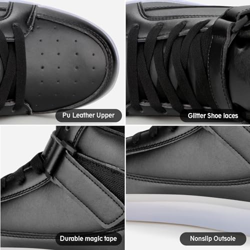 Image of Light Up Shoes Men Women LED Shoes USB Charging Adult High Top LED Sneakers Glow in The Dark Footwear for Dancing Party Festivals Festivals