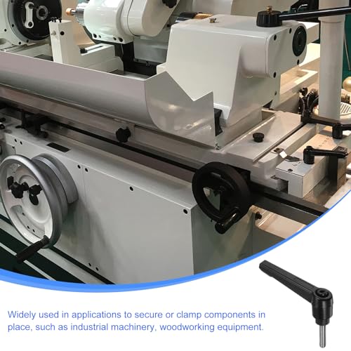 QUARKZMAN 4 Stück Klemmhebel Griff M5 x 20mm Außengewinde Schraube Edelstahl 304 mit Zinklegierung Verstellbare Handgriff Spannhebel für Werkzeugmaschinen Schweißgeräte Druckgeräte, Schwarz