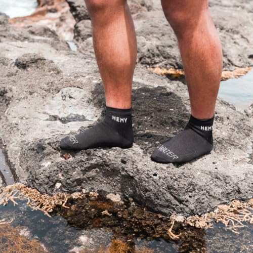 Hemy Waterproof Socks for Men & Women - Breathable, Warm, Organic Cotton - Ideal for Hiking and Walking Ankle Socks - Black3