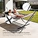 WOLTU Hängematte mit Gestell, Doppelhängematte mit Seitentasche Kissen, Tragbar Hängematte Outdoor für den Garten Terrasse Balkon Camping & Pool belastbar bis 250 kg, für 2 Personen ﻿ ﻿ ﻿