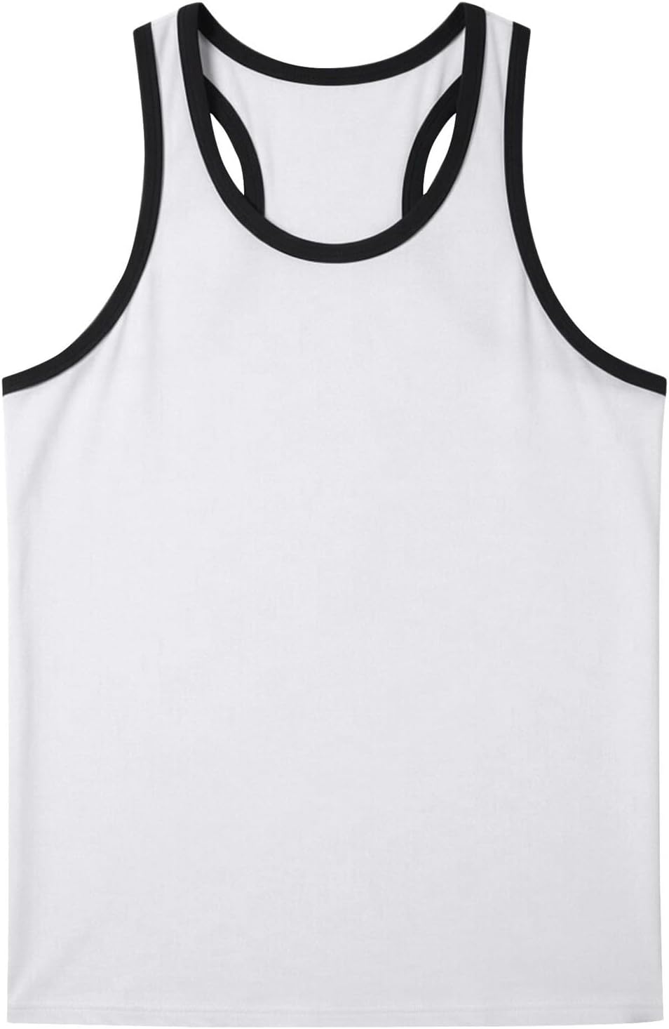 Workout Tank Tops for Men Color Block Crew Neck Tops Summer Classic Tee Gym Athletic Bodybuilding Sleeveless T Shirts