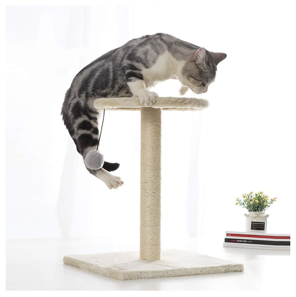 MXiiXM Cat Tree Tower, Cat Climbing Frame Furniture Scratching Post for Climber House Cat Play Tower Activity Centre for Playing Relax and Sleep (11.81X13.78X16.93 Inch, White)