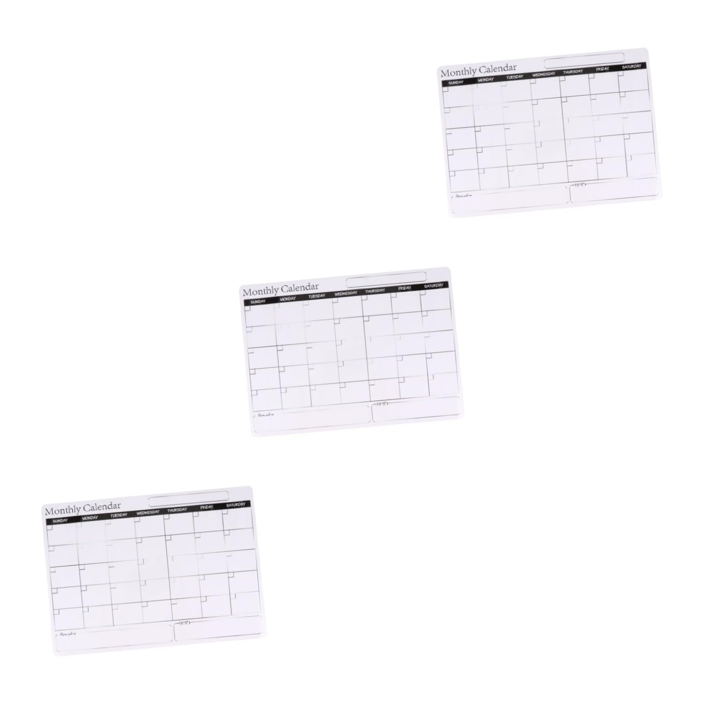 Tofficu 3 Stück Magnetischer Kalender Whiteboard Kalender Magnetkalender Für Kühlschrank Adventskalender Kühlschrankkalender Adventskalender Für Kalender Für Kühlschrank