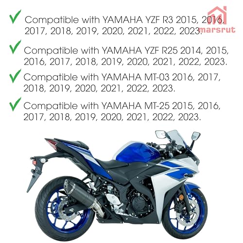 Image of 1 Pair Foot Pegs Compatible with Yamaha YZF R3 R25 MT25 MT03 MT-03 2014-2023, Motorcycle Footrest Pedal Bracket Peg Rest, Aluminum Driver Passenger Footpeg Set, Posapies Para Moto (Rear)