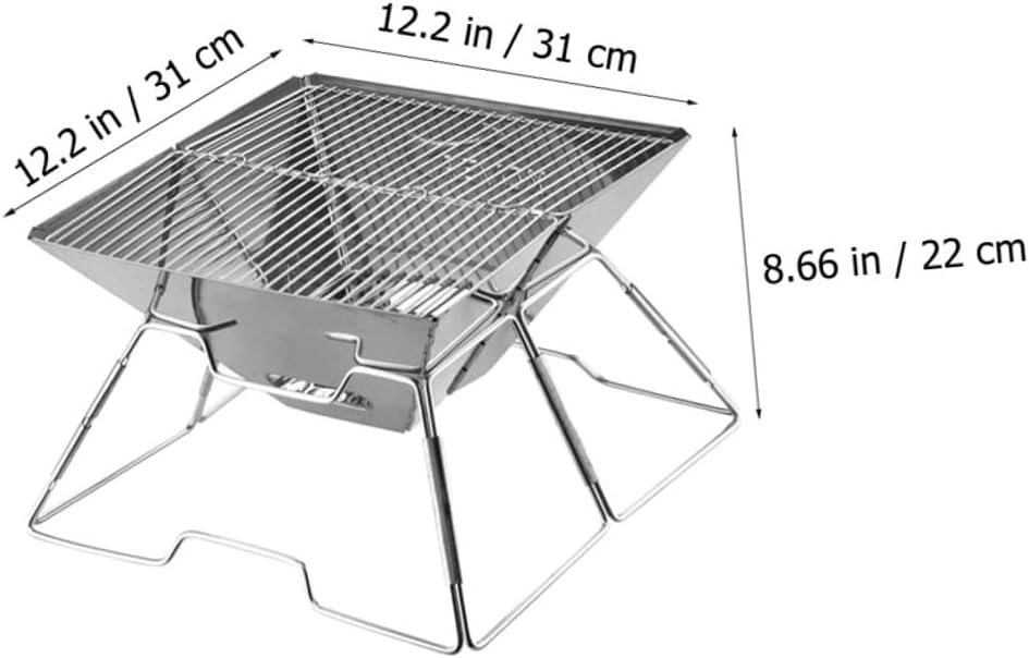 Portable Folding Bbq Grill, Wear-resistant Camping Barbecue Rack, Lightweight Outdoor Portable Grill for Camping and Travel