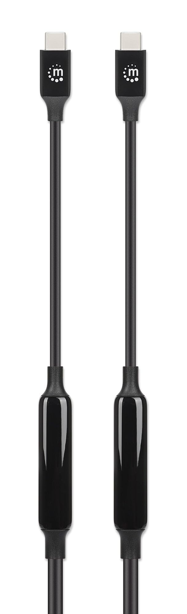 Manhattan Câble USB C mâle vers USB-C mâle 5 m SuperSpeed+ USB 10 Gbit/s 60 W/3 A Connecteurs plaqués or Idéal pour station d'accueil Noir