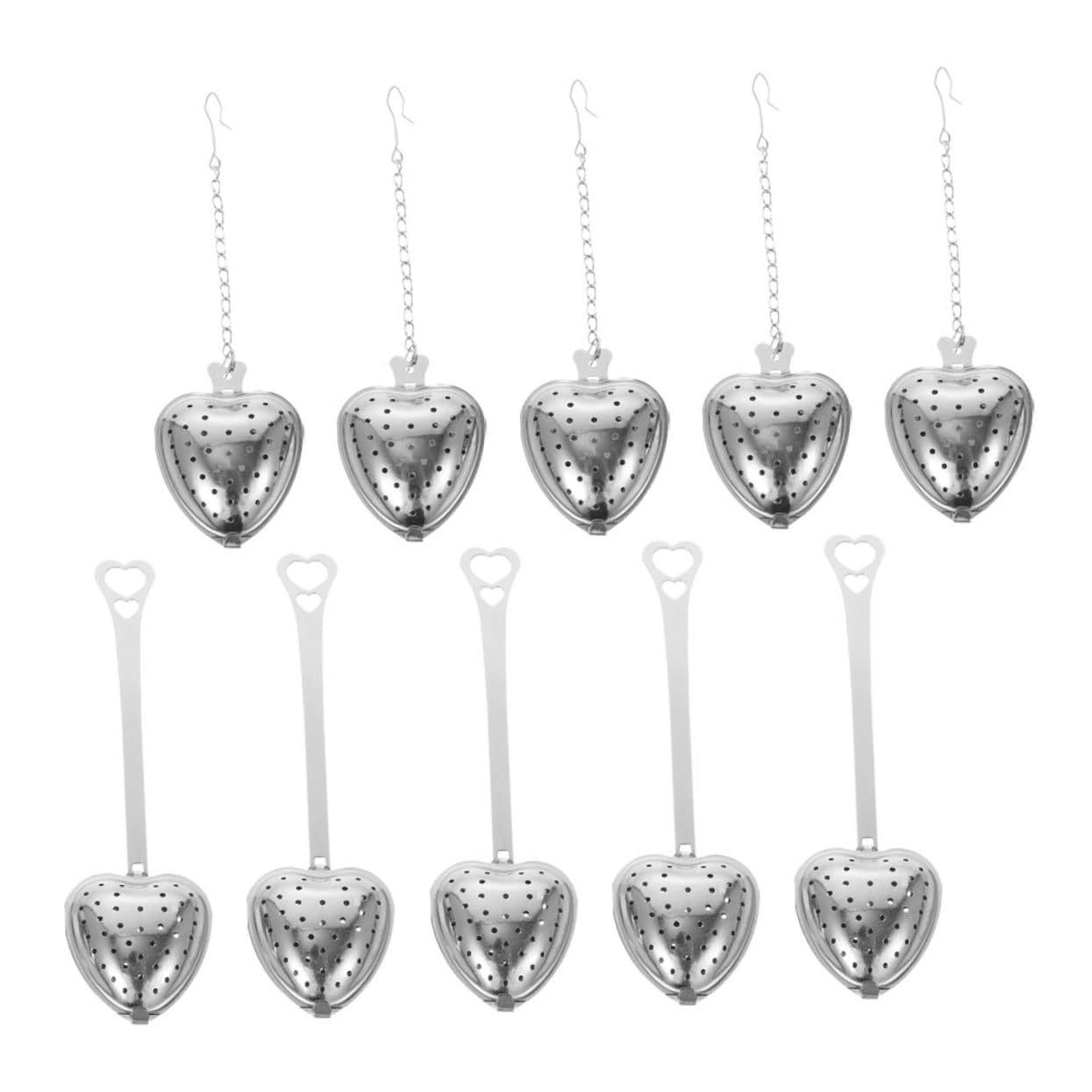 ABOOFAN 40 Piezas colador de té fino colador de infusor de té Acero inoxidable Plata