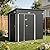 COMHOMA Shed Storage Outdoor Metal Windowed Lockable Weatherproof Ventilated Backyard Garden Utility Workshop(Grey,8'*4')