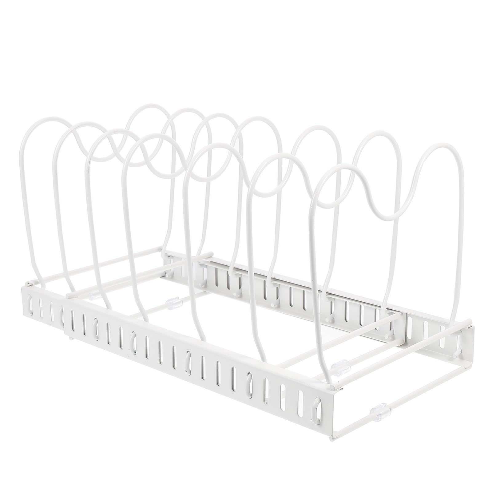 Soporte para Tapas de Ollas de Metal Extensible de Hierro Blanco