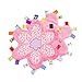 Baby Girls Colorful Taggy Security Blanket Keepsake Newborn Toddlers Flower Shape Soft Blanket Toy - Pink