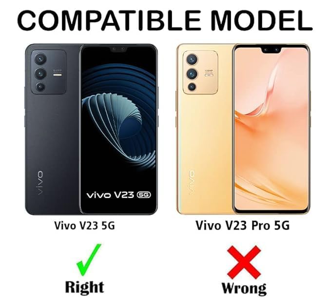 Image of Jkobi Lifetime Anti-Yellow MagSafe Compatible Clear Back Case Cover for Vivo V23 5G (Sleek Hard Crystal | Shockproof and Camera Protection)