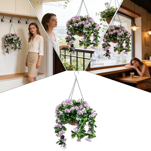 Fleurs artificielles à suspendre extérieur fausses fleurs patio balcon