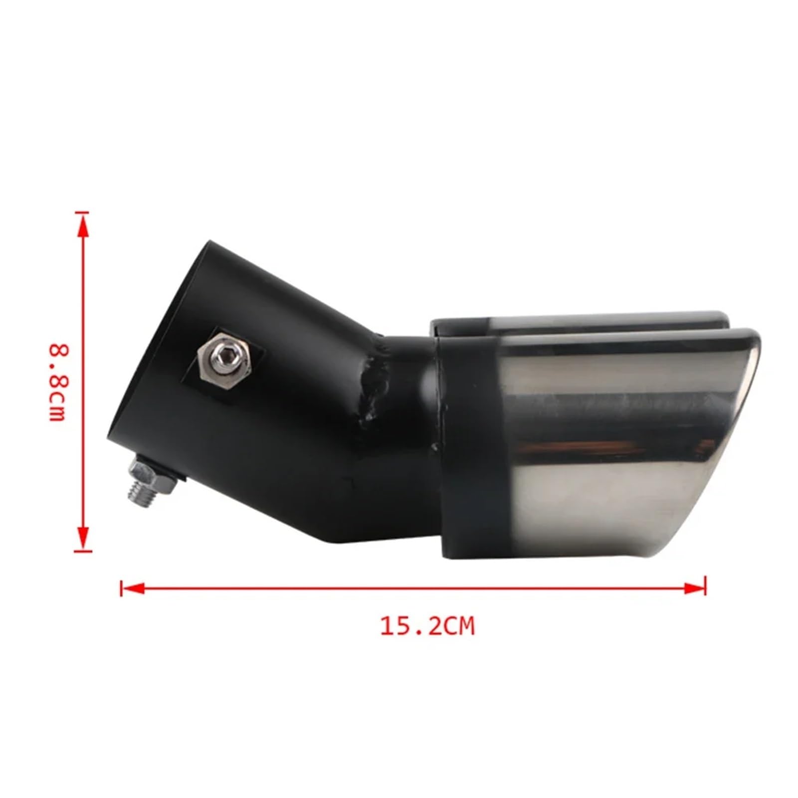 Car Silencer Rura wydechowa z podwójnym wylotem do samochodu skośna walcowana krawędź ze stali nierdzewnej końcówka rury wydechowej uniwersalny tłumik(Type 2)
