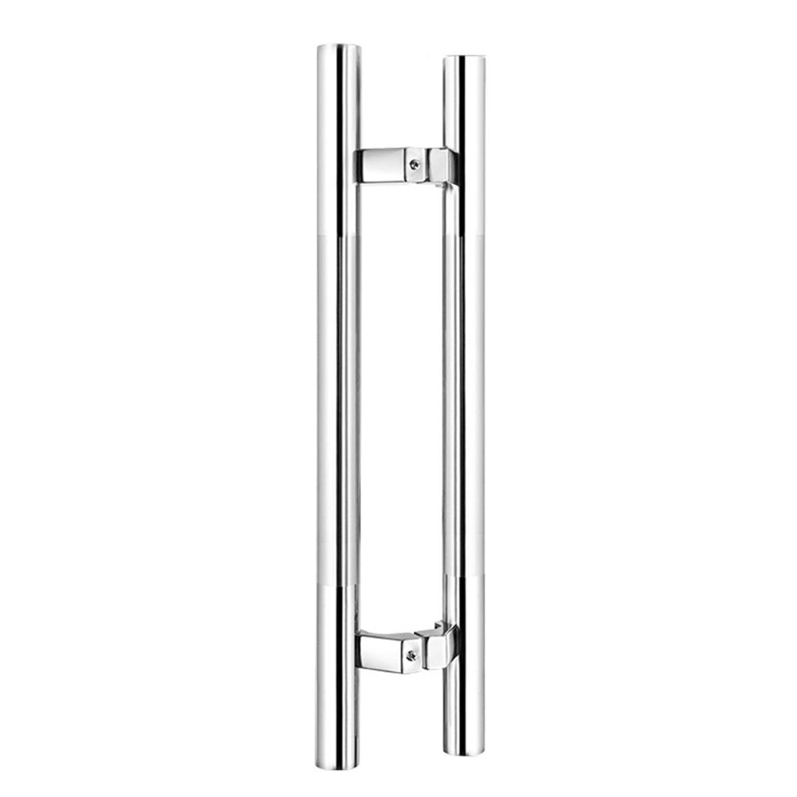 GYRAZXS Door Handle Heavy Duty Industrial Round Door Handle Set,Door Hardware Sets for Sliding Barn (Silver 50cm/19.7) (Silver 80cm/31.5)