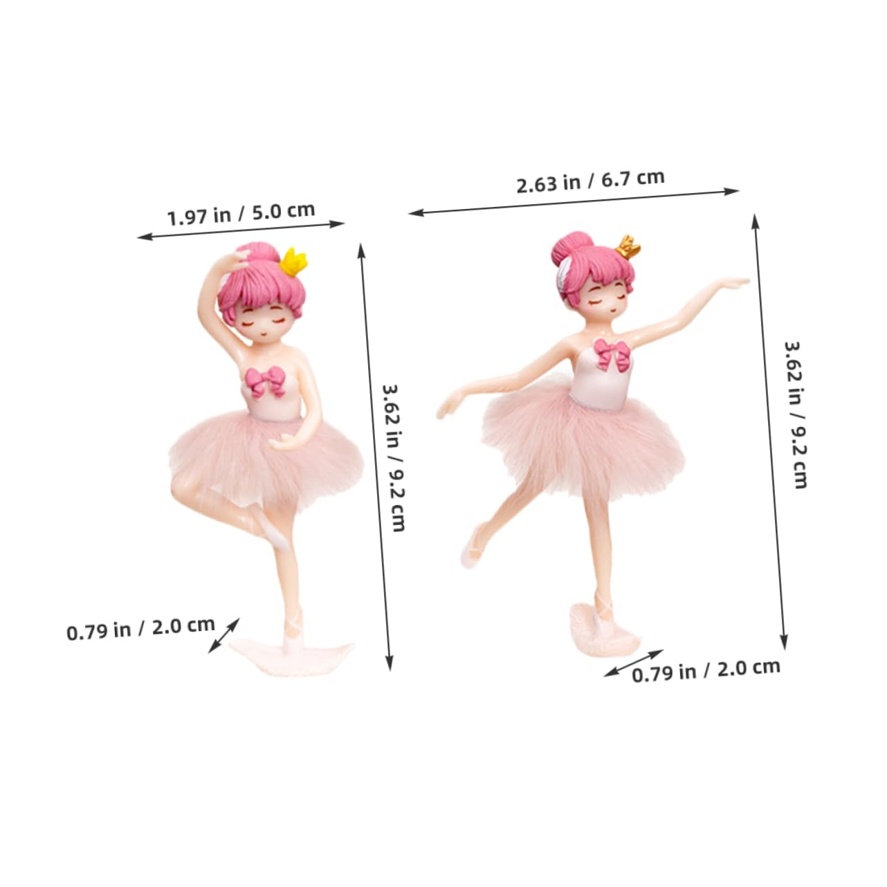 ibasenice 16pezzi Decorazioni per Torte Compleanno Statua Ballerina Stile Elegante per Torte e Dessert Figurine per Feste di Compleanno e Battesimo Ornamenti Creativi