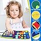 LATERN Busy Board Montessori Spielzeug für Kinder, 28CM x 21CM Pädagogisches Lernspielzeug Sensorisches Brett Entwicklung Feinmotorischen für Jungen Mädchen Geschenk Flugzeug Auto Reisen (Blau)
