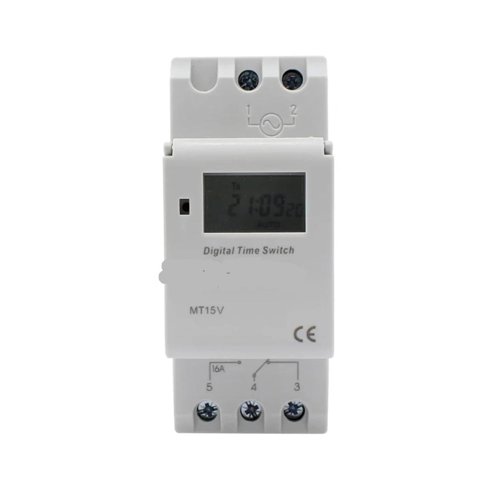 Pknaqwlsx 220V-240V High Load Weekly Programmable Timer Relay 16A 220Vac/250Vac Mt15 Digital Timer Switch