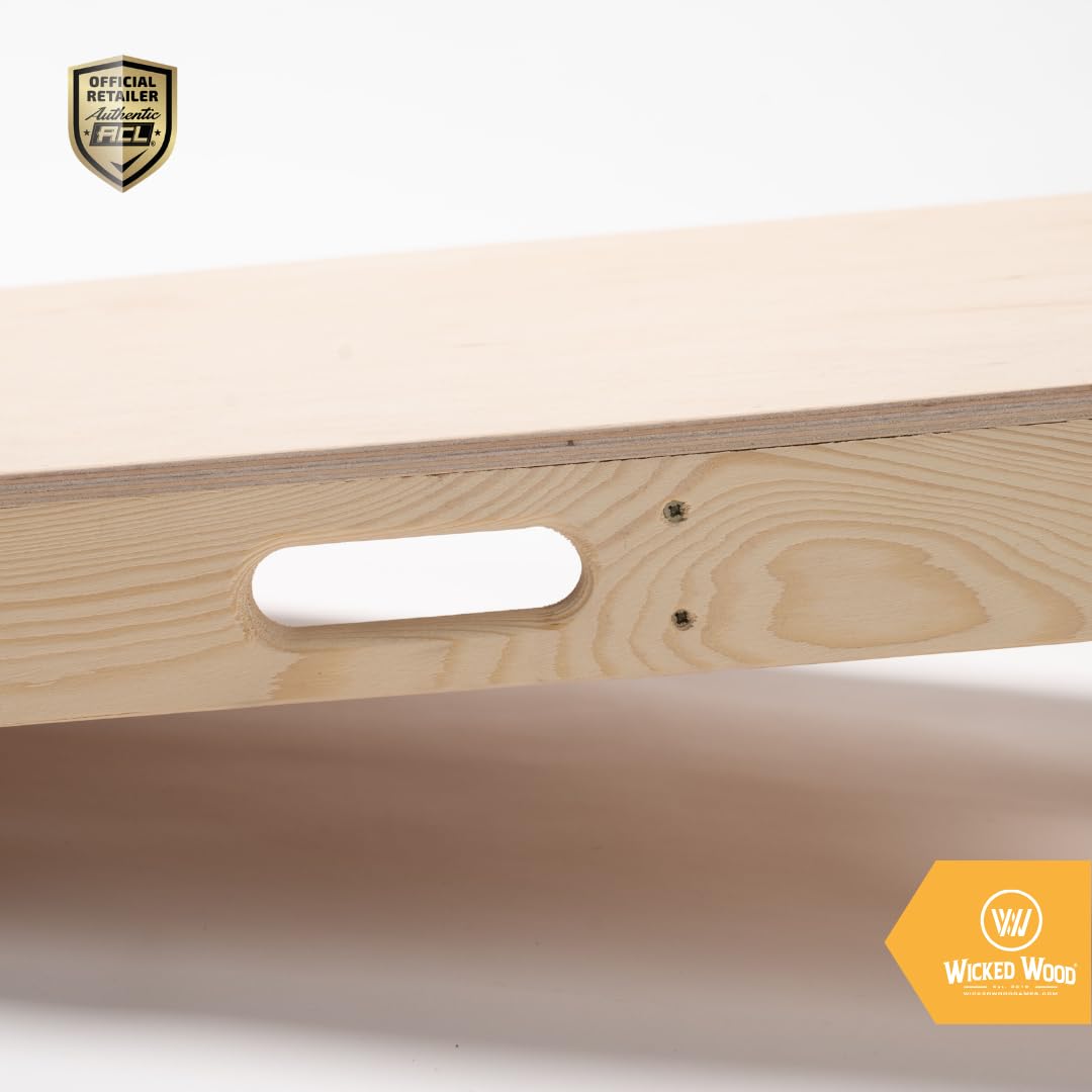 Set de Cornhole Wicked Wood 120x60 cm ACL Officiel 8 Sacs Extérieur