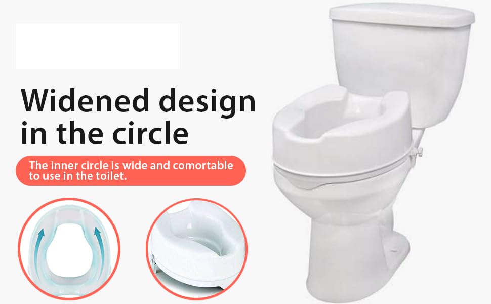 Madison commode elevator 4 inch with 4 Clips | premium toilet seat raiser with spider grips | Commod Raiser | Raised Toilet Seat | Commod Height Elevator Seat, toilet raiser seat With 5 Year Warranty. 2
