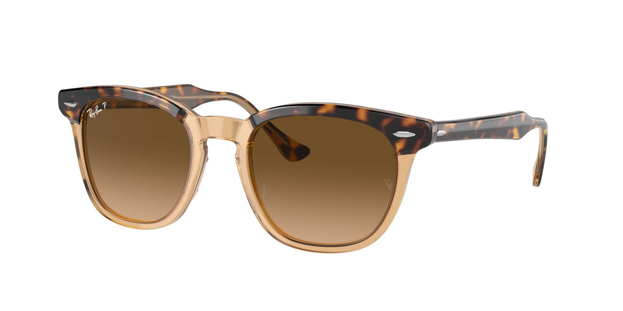 Ray-Ban RB2298F Sunglasses Bundle: RB 2298F 1292M2 Hawkeye Havana On Transparent and Eyewear Cleaning Kit
