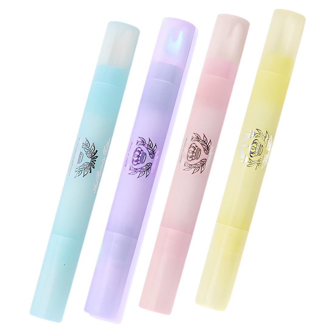 Penna Correttore Smalto per Unghie Set da 4 Pezzi con 9 Punte di Ricambio Strumento di Precisione per Manicure e Pedicure per Rimuovere Smalto in Eccesso con Solvente